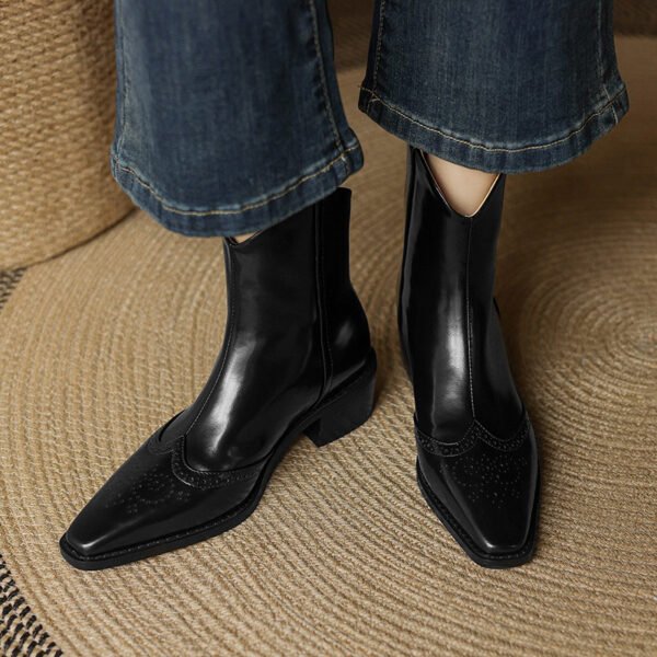 CHIKO Aglaia Pointy Toe Block Heels Ankle Boots - Image 2