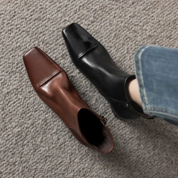 CHIKO Agape Square Toe Block Heels Ankle Boots - Image 2