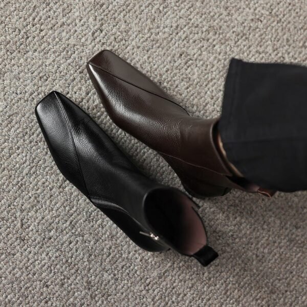 CHIKO Afton Square Toe Block Heels Ankle Boots