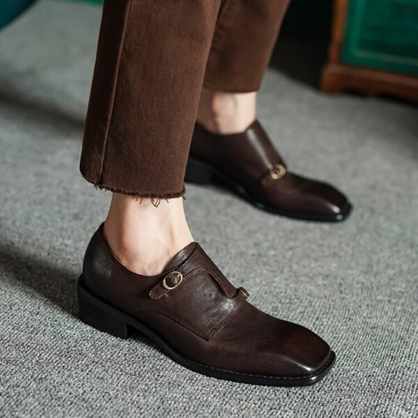 CHIKO Ai Square Toe Block Heels Oxfords Shoes
