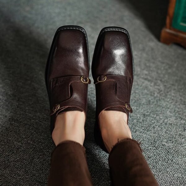CHIKO Ai Square Toe Block Heels Oxfords Shoes - Image 2