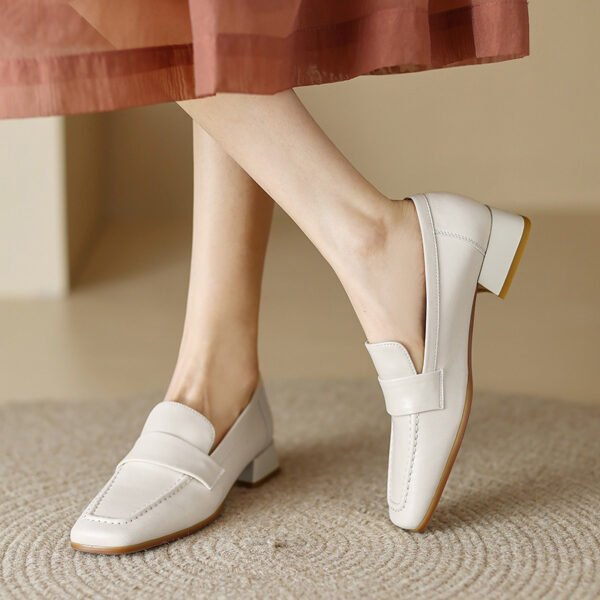 CHIKO Agrata Square Toe Block Heels Loafers Shoes - Image 2