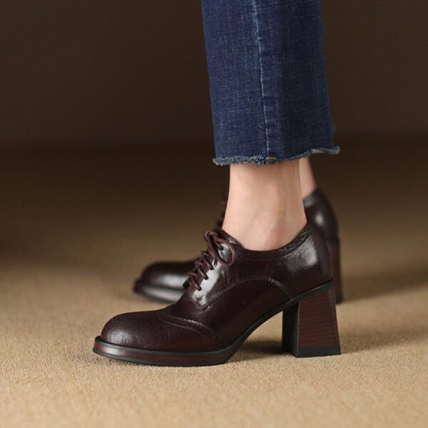 CHIKO Ailis Round Toe Block Heels Oxfords Shoes - Image 2