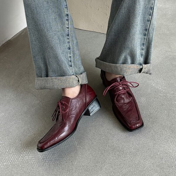 CHIKO Aina Square Toe Block Heels Oxfords Shoes