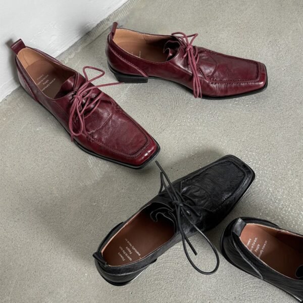 CHIKO Aina Square Toe Block Heels Oxfords Shoes - Image 2