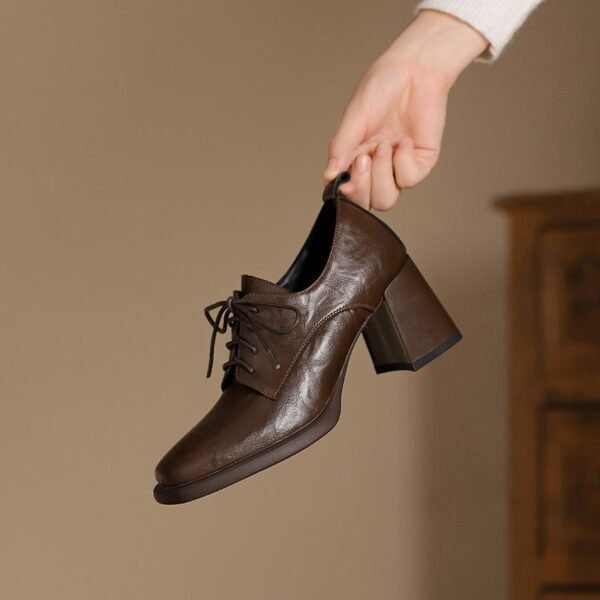 CHIKO Aimee Square Toe Block Heels Oxfords Shoes - Image 2