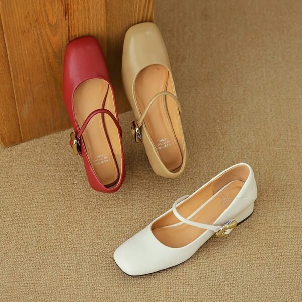 CHIKO Aiman Square Toe Block Heels Mary Jane Shoes