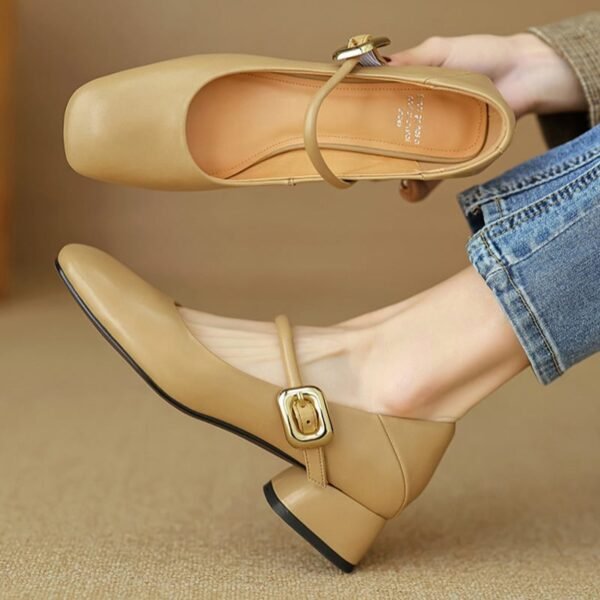 CHIKO Aiman Square Toe Block Heels Mary Jane Shoes - Image 2