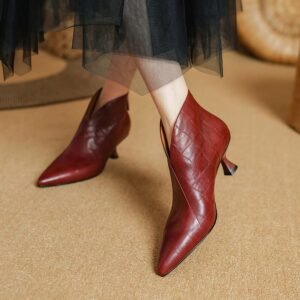 CHIKO Aimi Pointy Toe Kitten Heels Ankle Boots