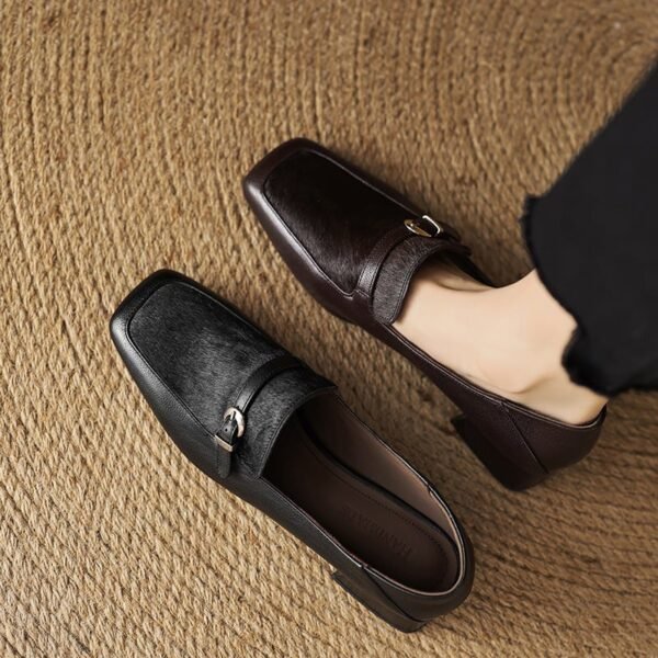 CHIKO Ailsa Square Toe Block Heels Loafers Shoes - Image 2