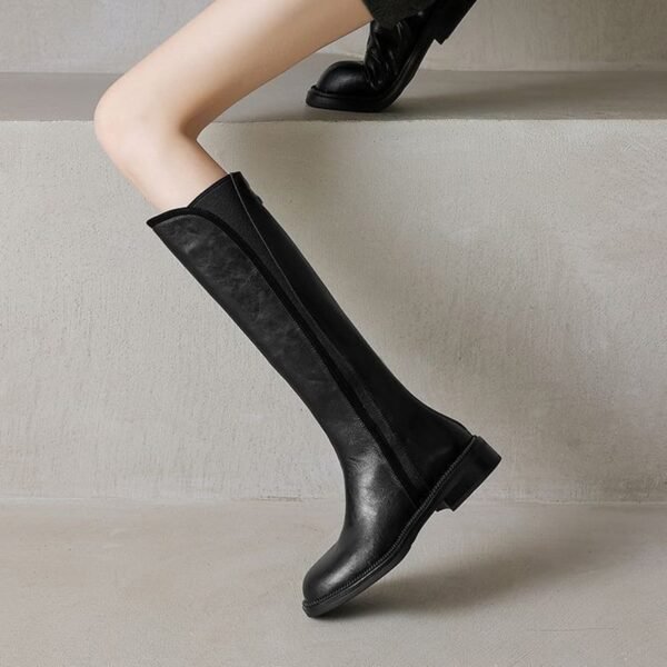 CHIKO Akoni Round Toe Block Heels Knee High Boots - Image 2
