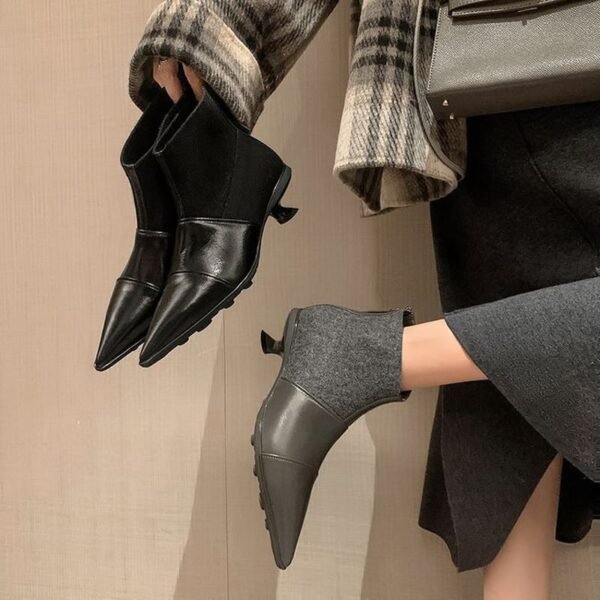 CHIKO Alabama Pointy Toe Kitten Heels Ankle Boots