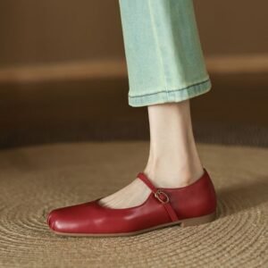 CHIKO Akosua Square Toe Block Heels Mary Jane Shoes