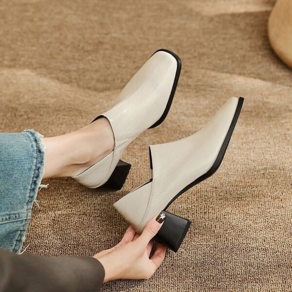 CHIKO Akia Square Toe Block Heels Loafers Shoes - Image 2