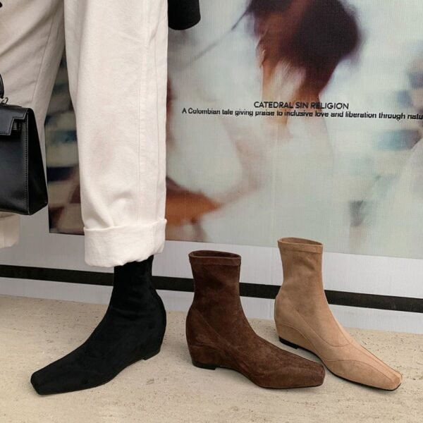 CHIKO Aitla Square Toe Wedge Ankle Boots