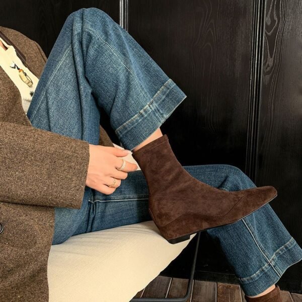 CHIKO Aitla Square Toe Wedge Ankle Boots - Image 2