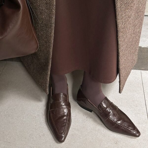 CHIKO Aiyana Pointy Toe Block Heels Loafers Shoes - Image 2