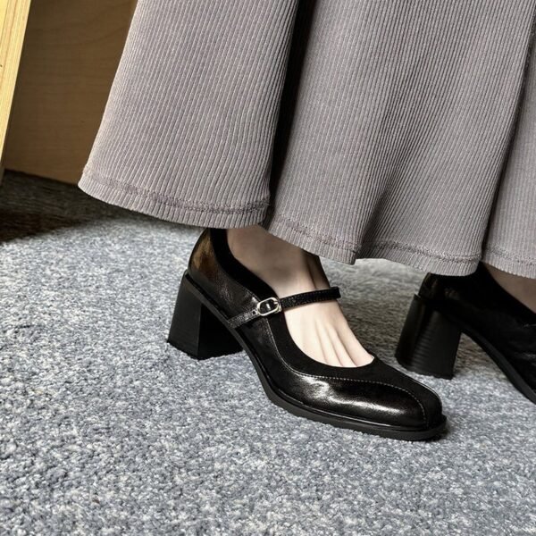 CHIKO Aizza Square Toe Block Heels Mary Jane Shoes - Image 2