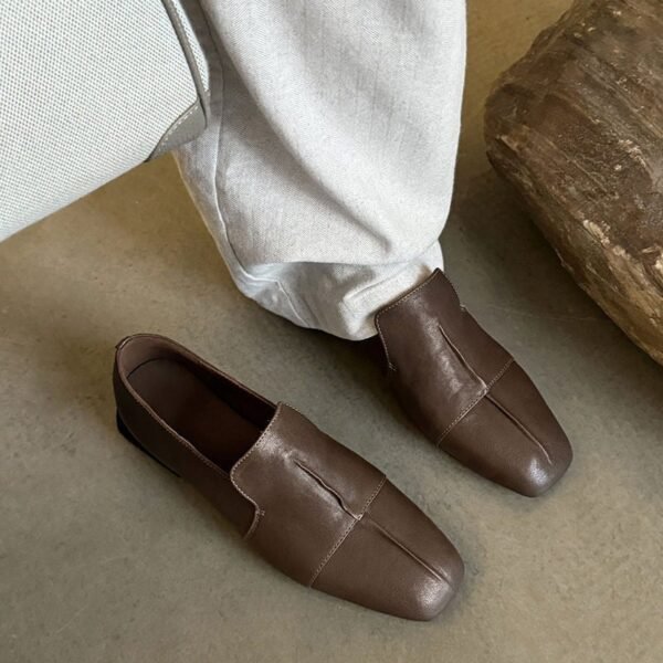 CHIKO Akay Square Toe Block Heels Loafers Shoes