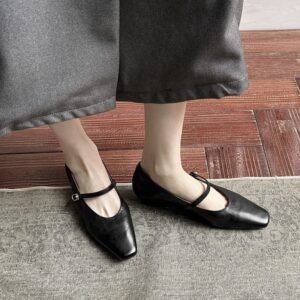 CHIKO Akane Square Toe Block Heels Mary Jane Shoes