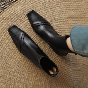 CHIKO Akanji Square Toe Wedge Ankle Boots