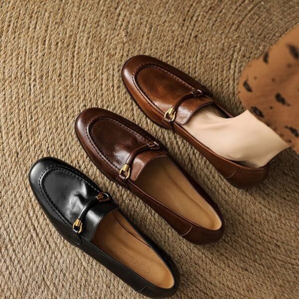 CHIKO Barbara Round Toe Block Heels Loafers Shoes