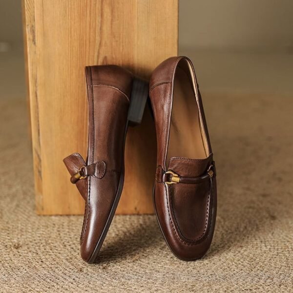 CHIKO Barbara Round Toe Block Heels Loafers Shoes - Image 2