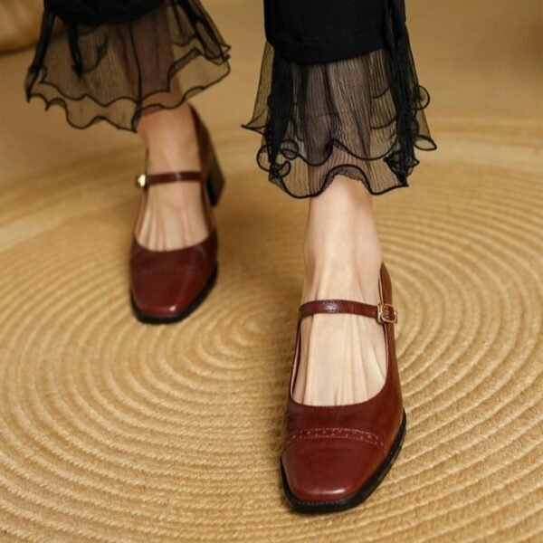 CHIKO Alanna Square Toe Block Heels Loafers Shoes