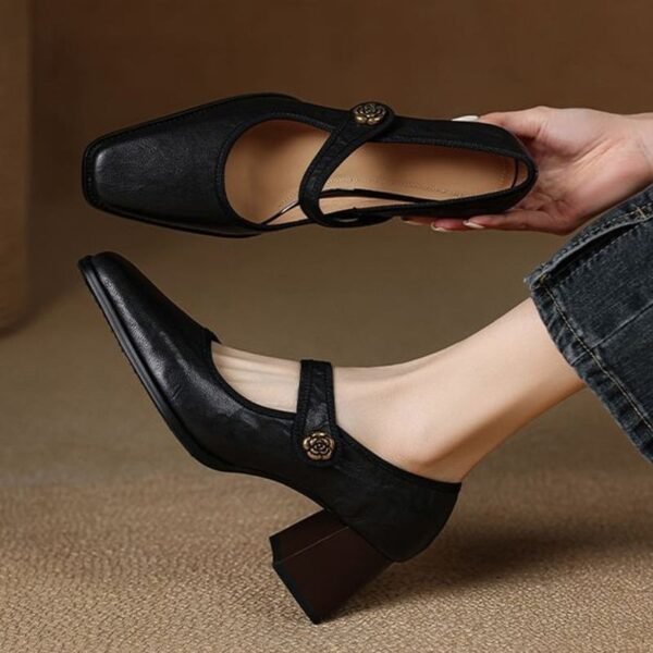 CHIKO Alannis Square Toe Block Heels Mary Jane Shoes - Image 2