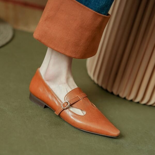 CHIKO Bane Pointy Toe Block Heels T-Strap Shoes - Image 2