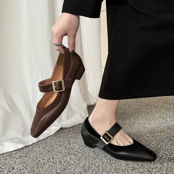 CHIKO Badane Pointy Toe Block Heels Mary Jane Shoes - Image 2