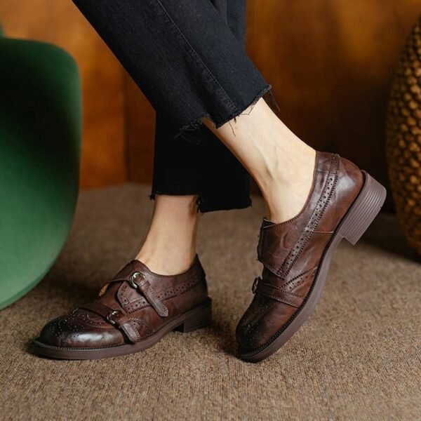 CHIKO Baina Round Toe Block Heels Oxfords Shoes - Image 2