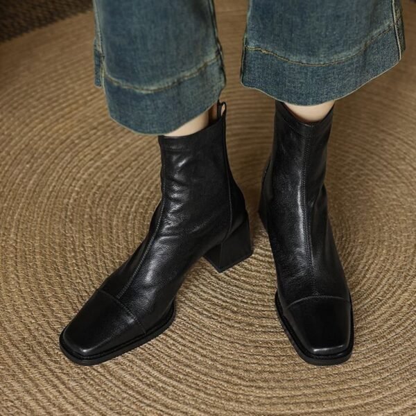 CHIKO Akela Square Toe Block Heels Ankle Boots - Image 2
