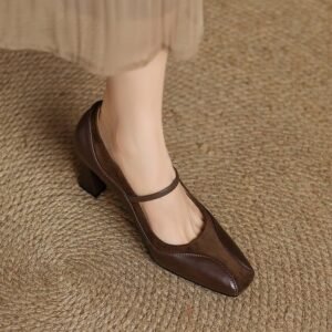 CHIKO Baka Square Toe Stiletto Mary Jane Shoes