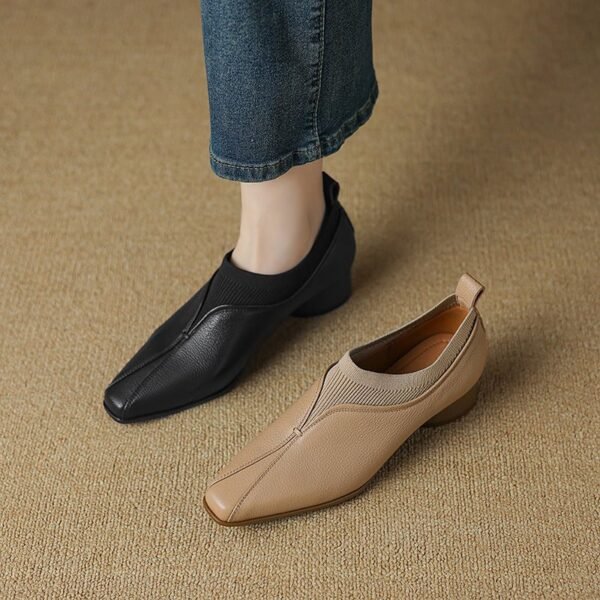 CHIKO Alarice Pointy Toe Block Heels Pumps Shoes