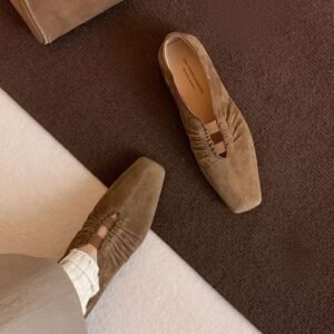 CHIKO Bardot Square Toe Block Heels Pumps Shoes