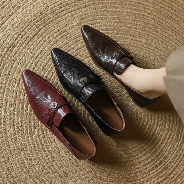 CHIKO Alaula Pointy Toe Block Heels Loafers Shoes