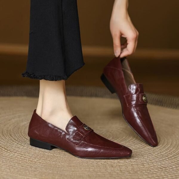 CHIKO Alaula Pointy Toe Block Heels Loafers Shoes - Image 2