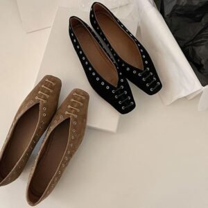 CHIKO Alayka Square Toe Block Heels Pumps Shoes