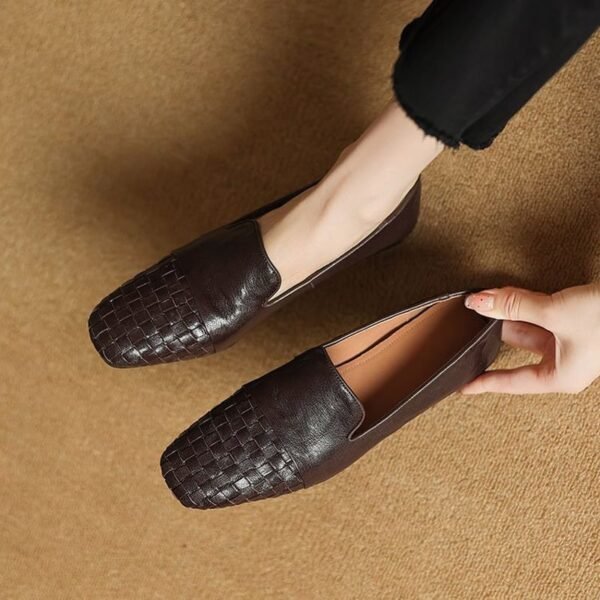 CHIKO Alayna Round Toe Block Heels Loafers Shoes - Image 2