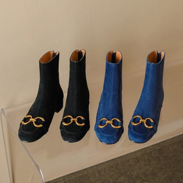 CHIKO Bachué Square Toe Block Heels Ankle Boots