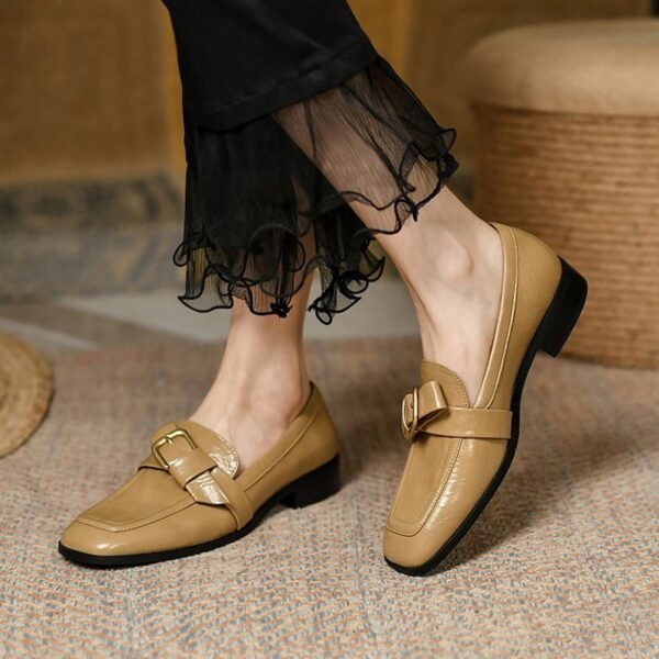CHIKO Aisling Square Toe Block Heels Loafers Shoes - Image 2