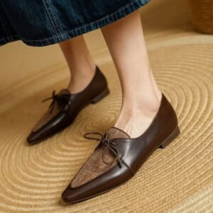 CHIKO Barratt Pointy Toe Block Heels Oxfords Shoes