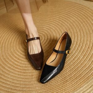 CHIKO Barkhad Pointy Toe Kitten Heels Mary Jane Shoes