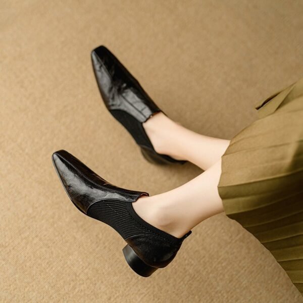 CHIKO Airlia Square Toe Block Heels Loafers Shoes - Image 2