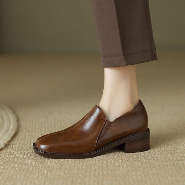 CHIKO Airlie Square Toe Block Heels Loafers Shoes