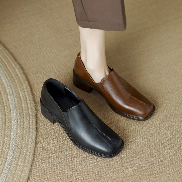 CHIKO Airlie Square Toe Block Heels Loafers Shoes - Image 2