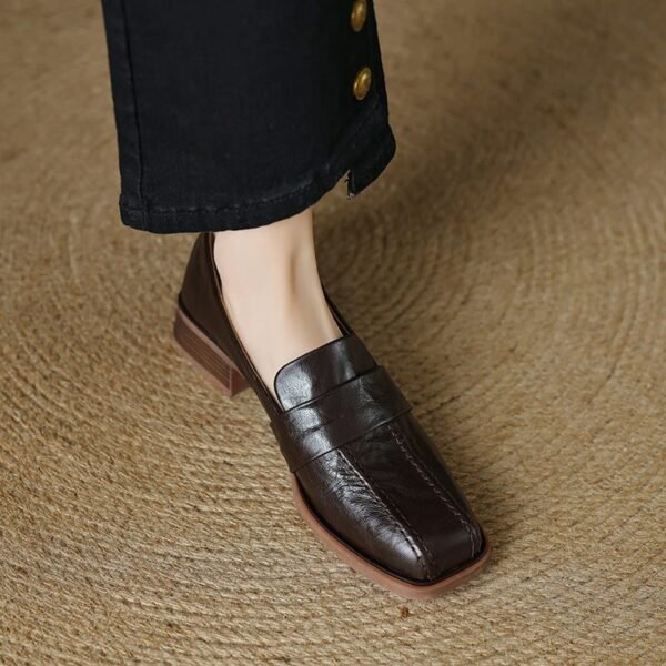 CHIKO Aislin Square Toe Block Heels Loafers Shoes
