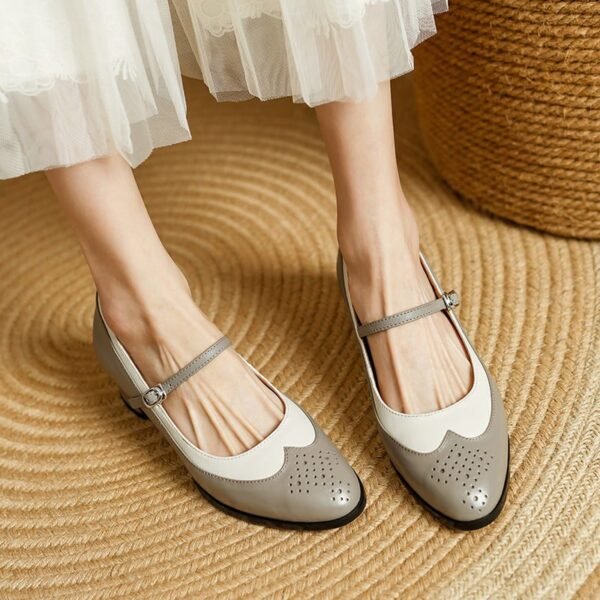 CHIKO Barrera Round Toe Block Heels Mary Jane Shoes - Image 2