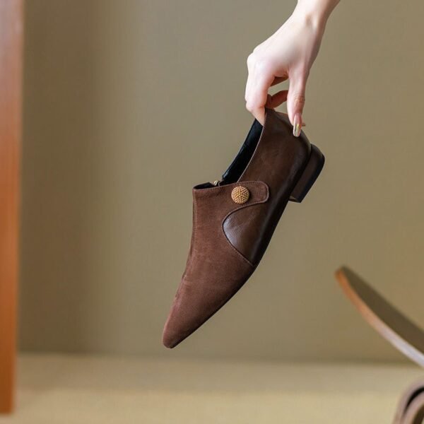 CHIKO Aishwarya Pointy Toe Block Heels Loafers Shoes